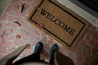 Having guest remove their shoes at the front door can prevent germs from entering your home